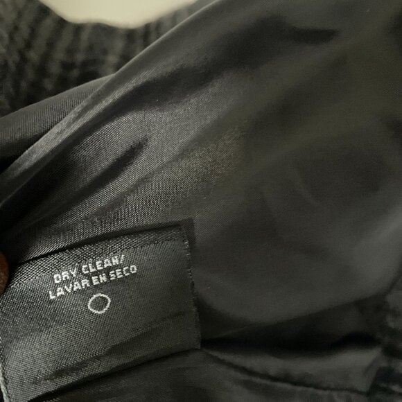 Apostrophe Womens Black Double Breasted Hip Length Wool Blend Trench Coat Sz XL - Picture 5 of 9